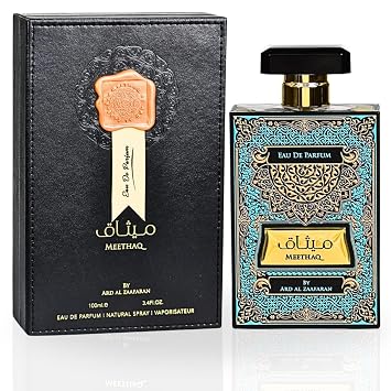 Ard Al Zaafaran Meethaq Eau De Parfum Men Spray 100ML 3.4 OZ Arabian Perfume for Men Luxurious And Captivating Fragrance Long Lasting Perfume For Men The Unique Essence of Arabian Heritage