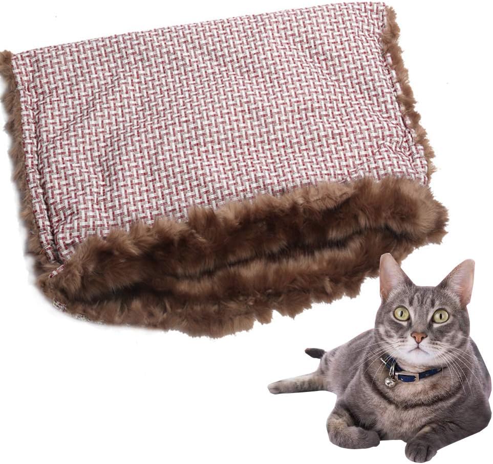 Pet Tent Cave Bed for Cats/Small Dogs Medium Sleeping Bag Thick Fleece Warm Slipper Dog Bed Cuddler Burrow House Hole Igloo Nest Cozy Triangle Bed for Cat Puppy (C Small)