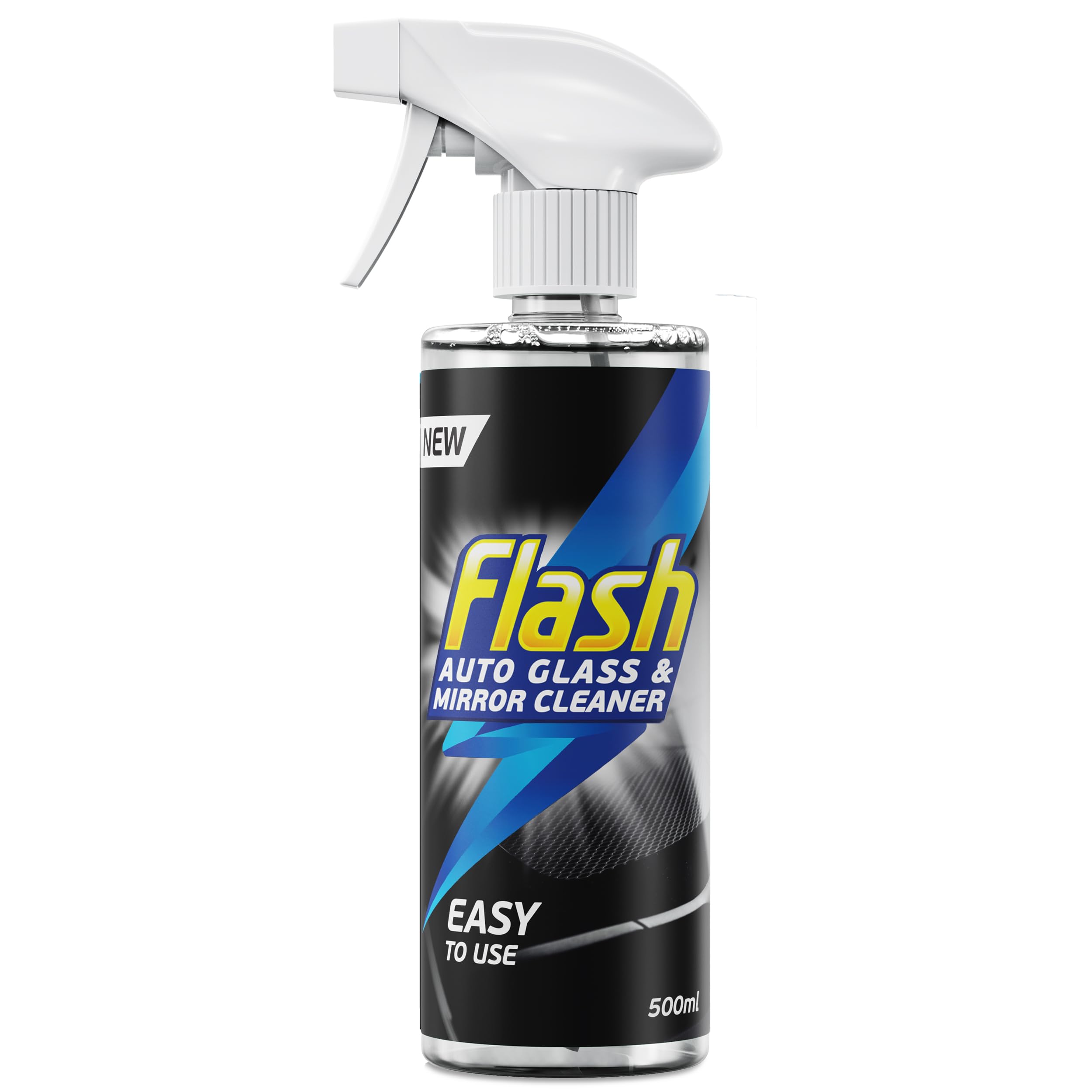 Flash Car Care Glass & Window Cleaner Spray (500ml) – Streak-Free Windscreen, Headlight & Mirror Cleaner for Crystal-Clear Shine