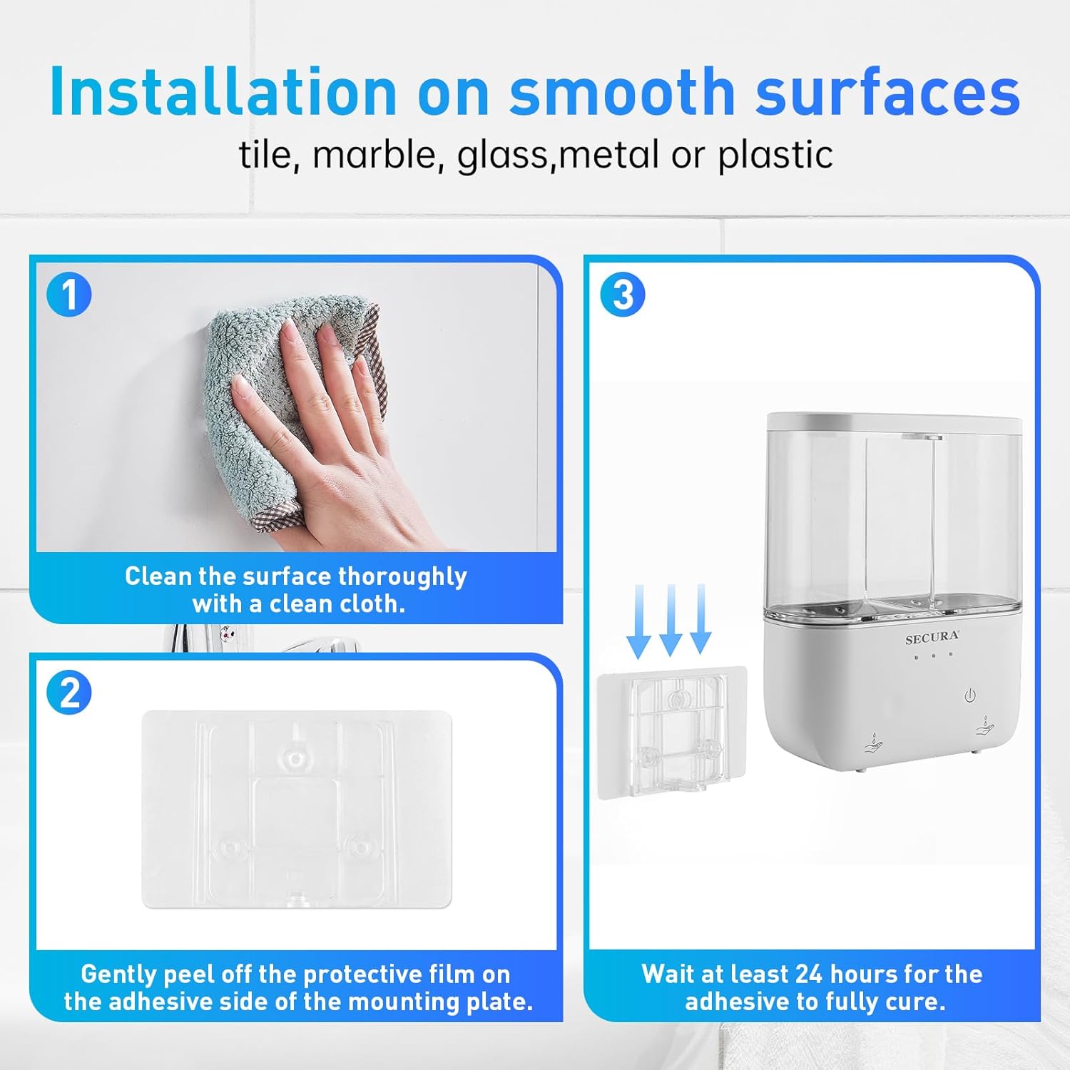 Touchless Wall Mounted Dual Automatic Soap Dispenser – 2 x 17 fl oz. Chambers Rechargeable Liquid Soap Dispenser Prefect for Bathroom & Kitchen