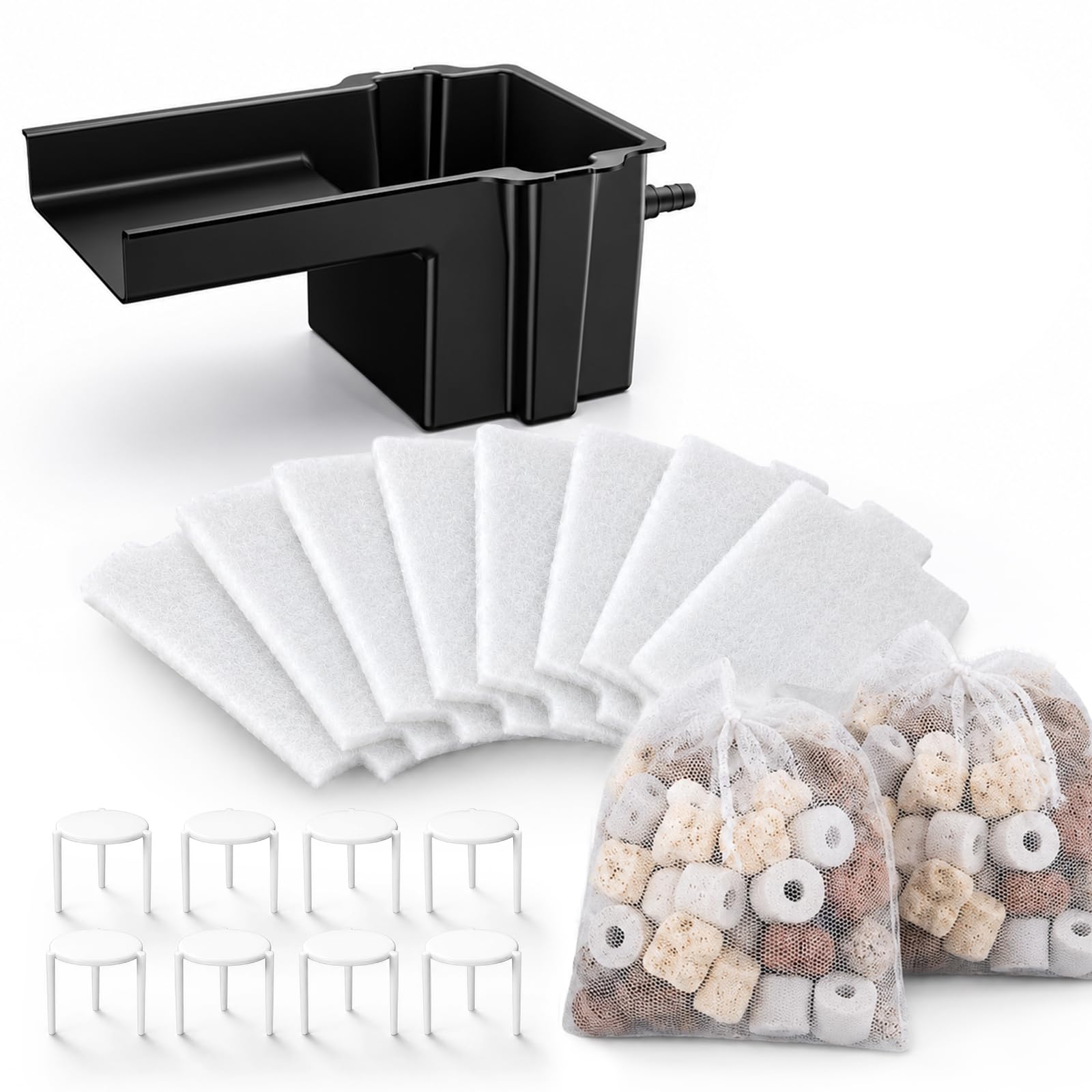 Teich Wasserfall with Filtermedien, 20 cm breiter Wasserfall Garten