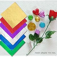 Vista 6 de 600 envoltorios de caramelo de aluminio, 4 x 4 pulgadas, paquete cuadrado para decoración de Pascua, embalaje de dulces de chocolate