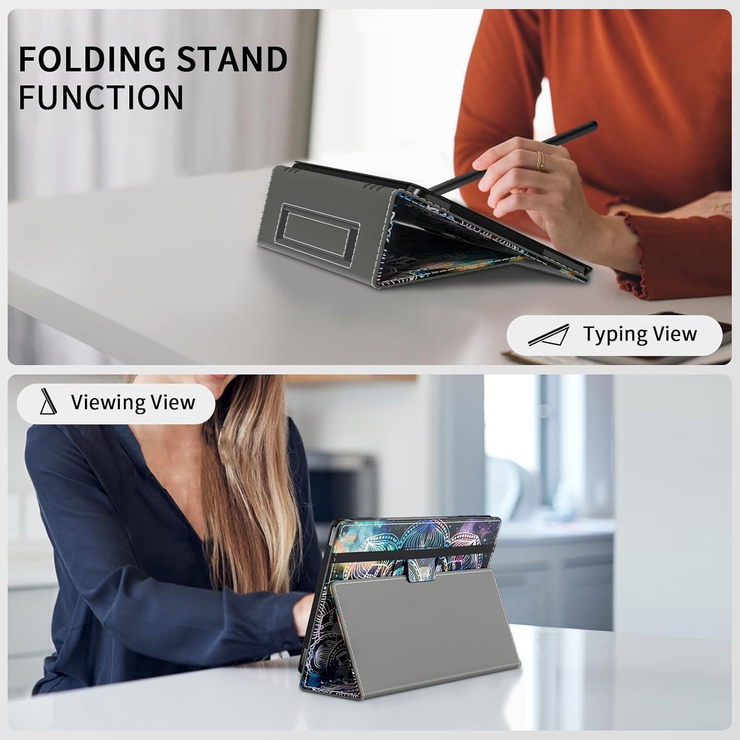 VORI Case for Amazon Kindle Fire Max 11 Tablet (13th Generation, 2023 Release), Slim Folding Stand Folio Cover with Auto Wake/Sleep & Hand Strap for All-New Fire 11 Max Tablet, Mandala