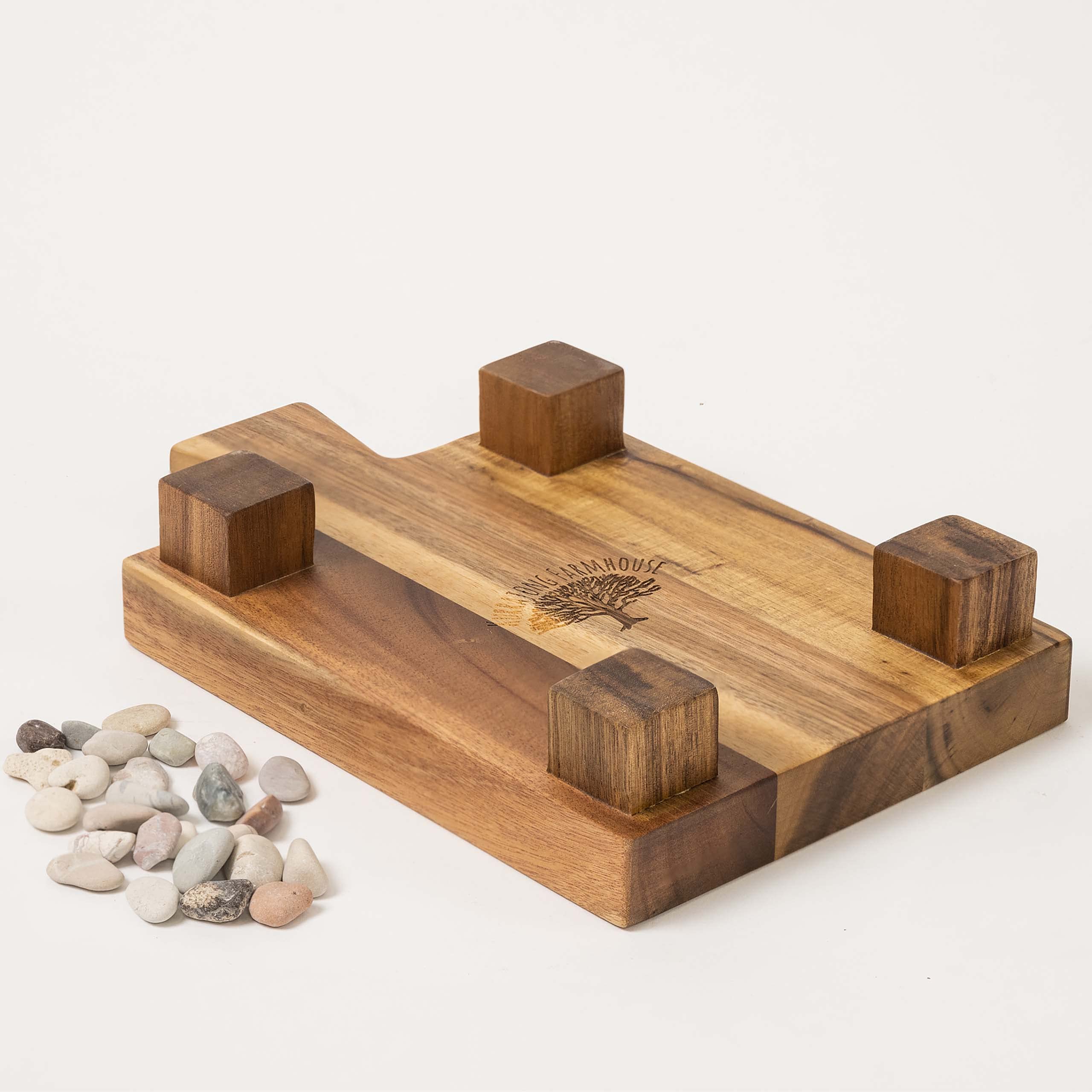 Kurrajong Farmhouse wood pedestal stand | small acacia wood riser | wooden riser board | pedestal board to display your plants | 9