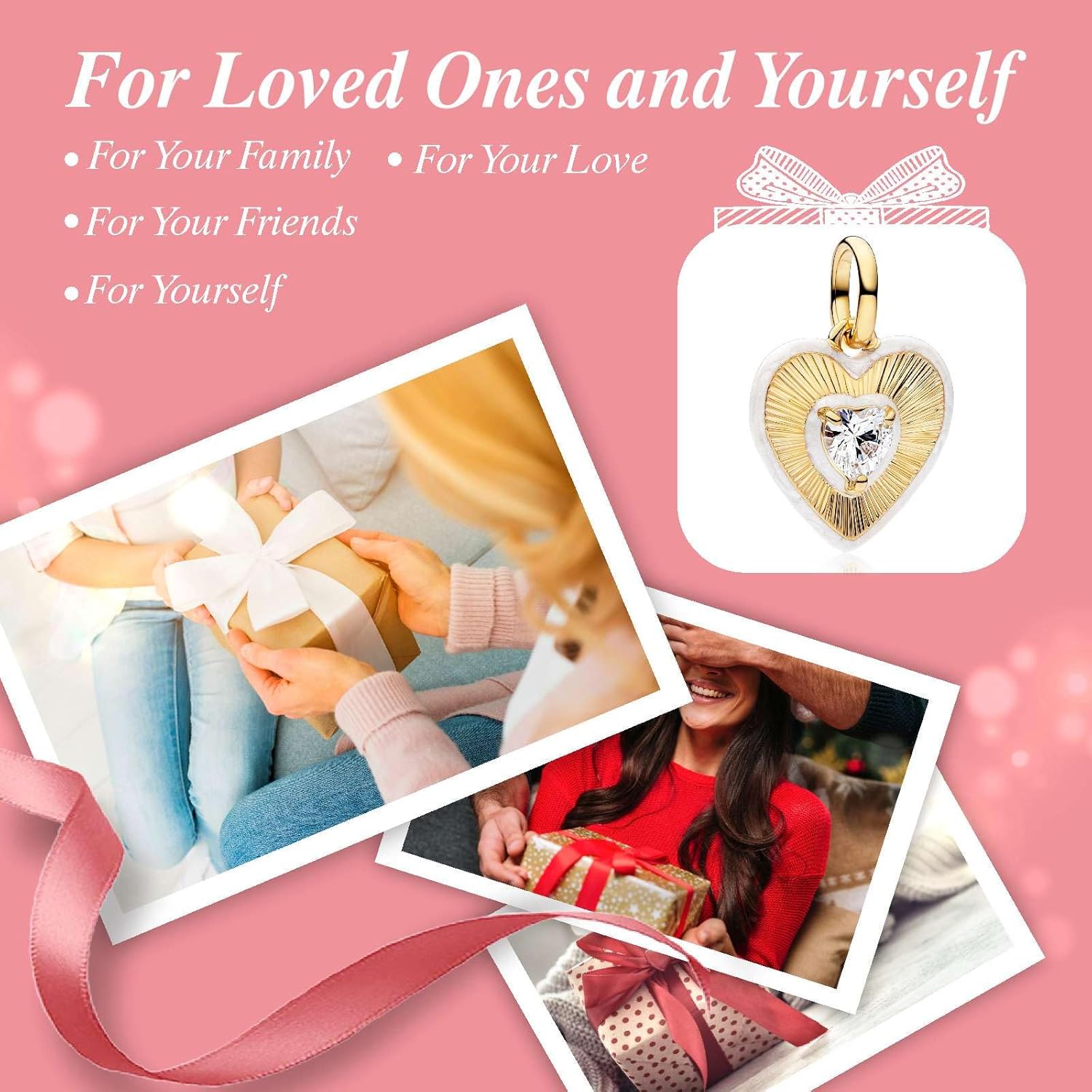 Family Mom Heart Charms 925 Sterling Silver Bead for Bracelets and Necklaces For Women Jewelry Present - Image 6