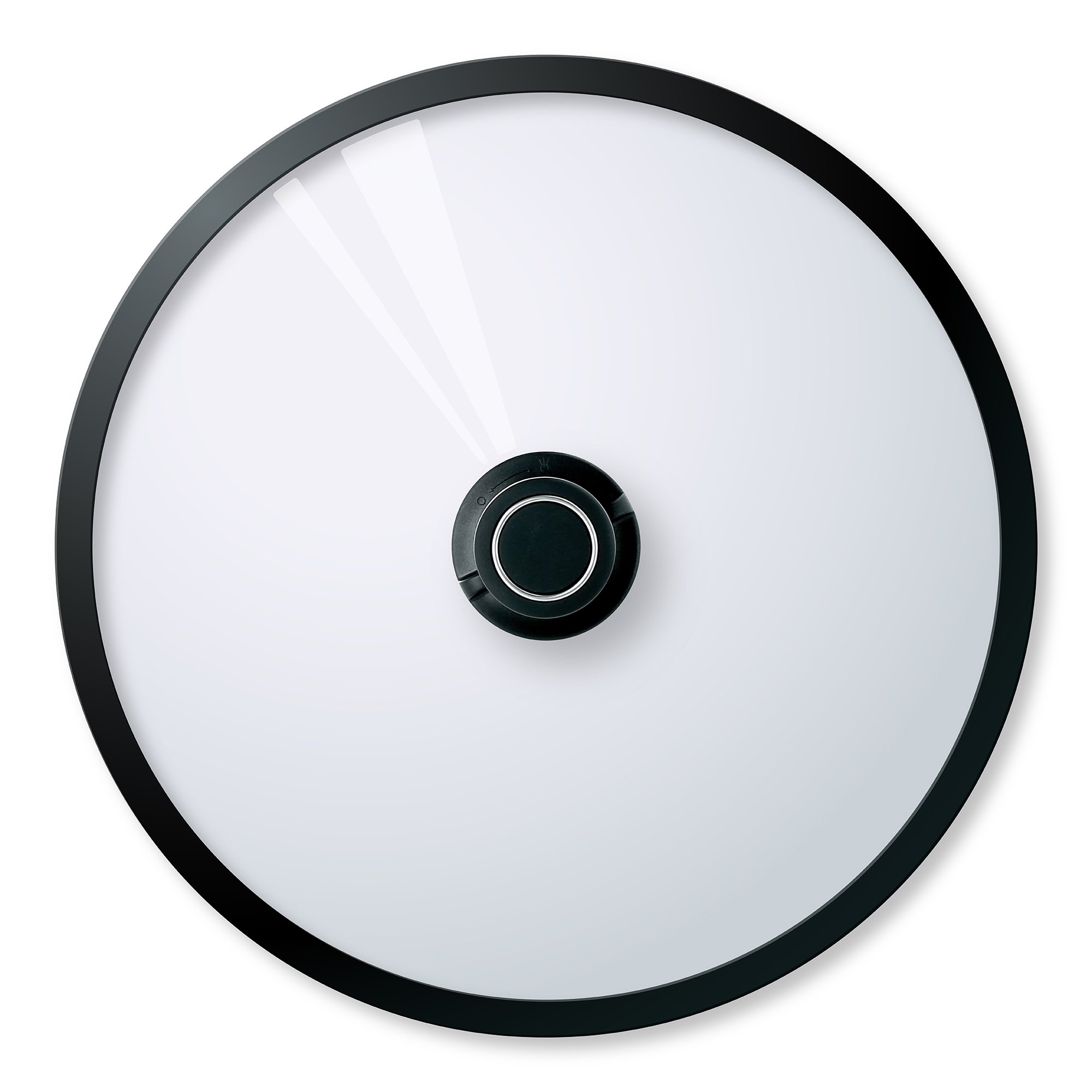 FrielingBlack Cube Hybrid Stainless/Nonstick Cookware Tempered Glass Lid - 12.5-Inch Silver Wok or Pot Cover