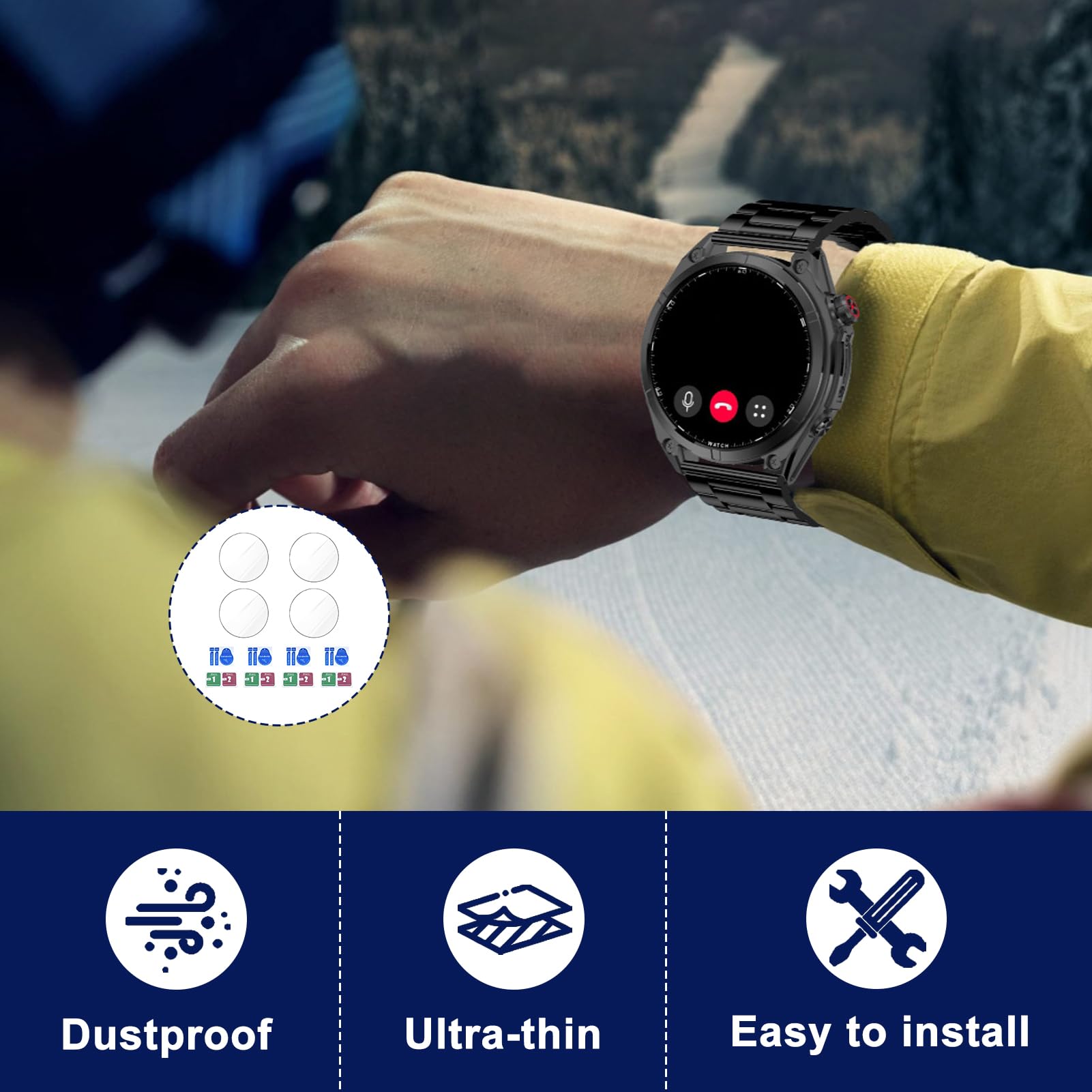 SAVVIES 6x klare Schutzfolie (für Garmin Fenix 8 AMOLED (47 mm SAVVIES 6x klare Schutzfolie (für Garmin Fenix 8 AMOLED (47 mm
