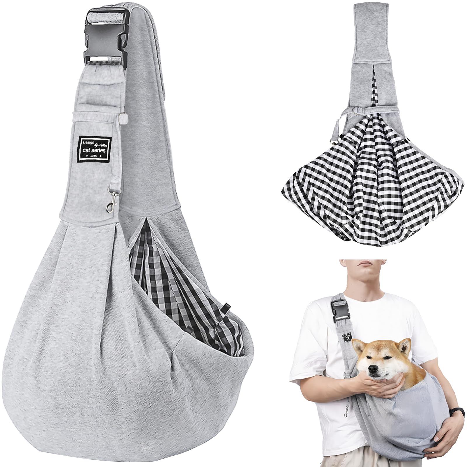Bandolera para Perro para Mascotas Bandoleras Porta Perros para Mascotas Ajustable Bolso de Hombro para Perros Gatos Pequeño y Medianos