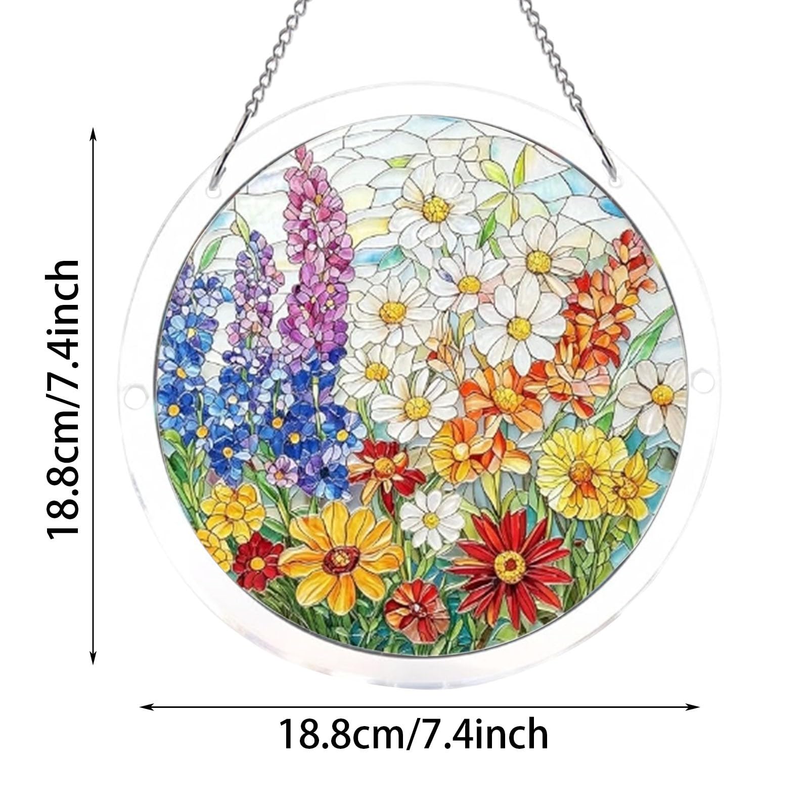 Acrylic Jigsaw Puzzle Suncatcher,Acrylic Puzzle Suncatcher,for Doors Garden and Window Hanging&Birthday Mom Women Adults Gift-19 CM,A — view 4