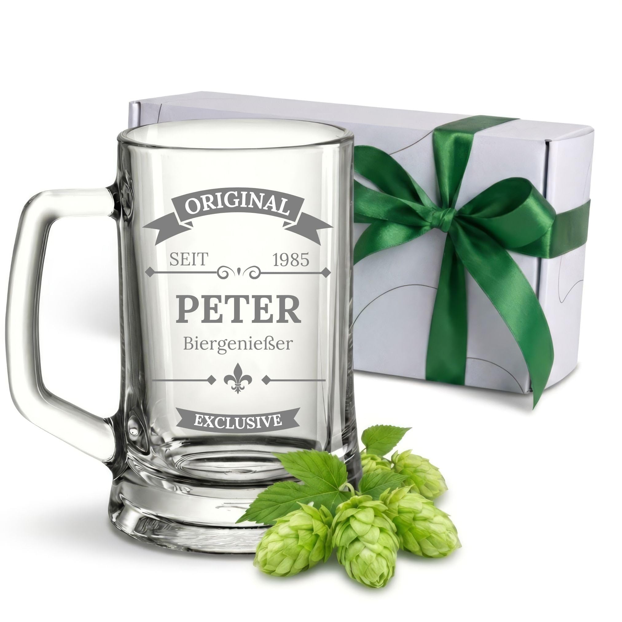 Bierkrug mit Gravur - Personalisierte Geschenke Männer - Geschenke für Sie & Ihn - Bierglas Geschenkidee für Herren, Freunde Vatertag - Geburtstagsgeschenk Bierfreunde Prost!