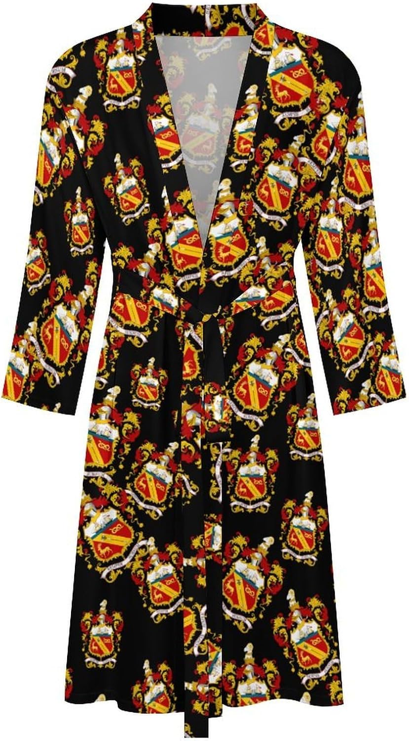 Arms of Barrow in Furness Mens Robe Long Bathrobe for Women Bath Robes Lightweight Soft Printed Sleepwear