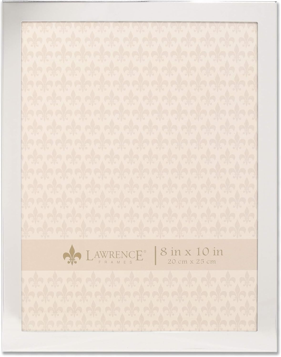 Lawrence Frames 589080 8x10 Flat Silver Metal Picture Frame