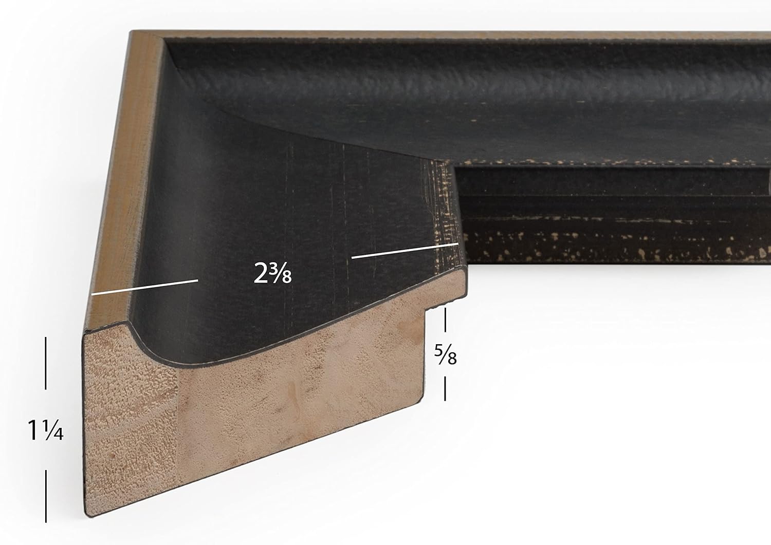 Craig Frames Cairo, 12x14 Picture Frame, Black