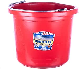 Fortiflex Flat-Back Bucket 6 Gallon Red : Buy Online at Best Price in ...