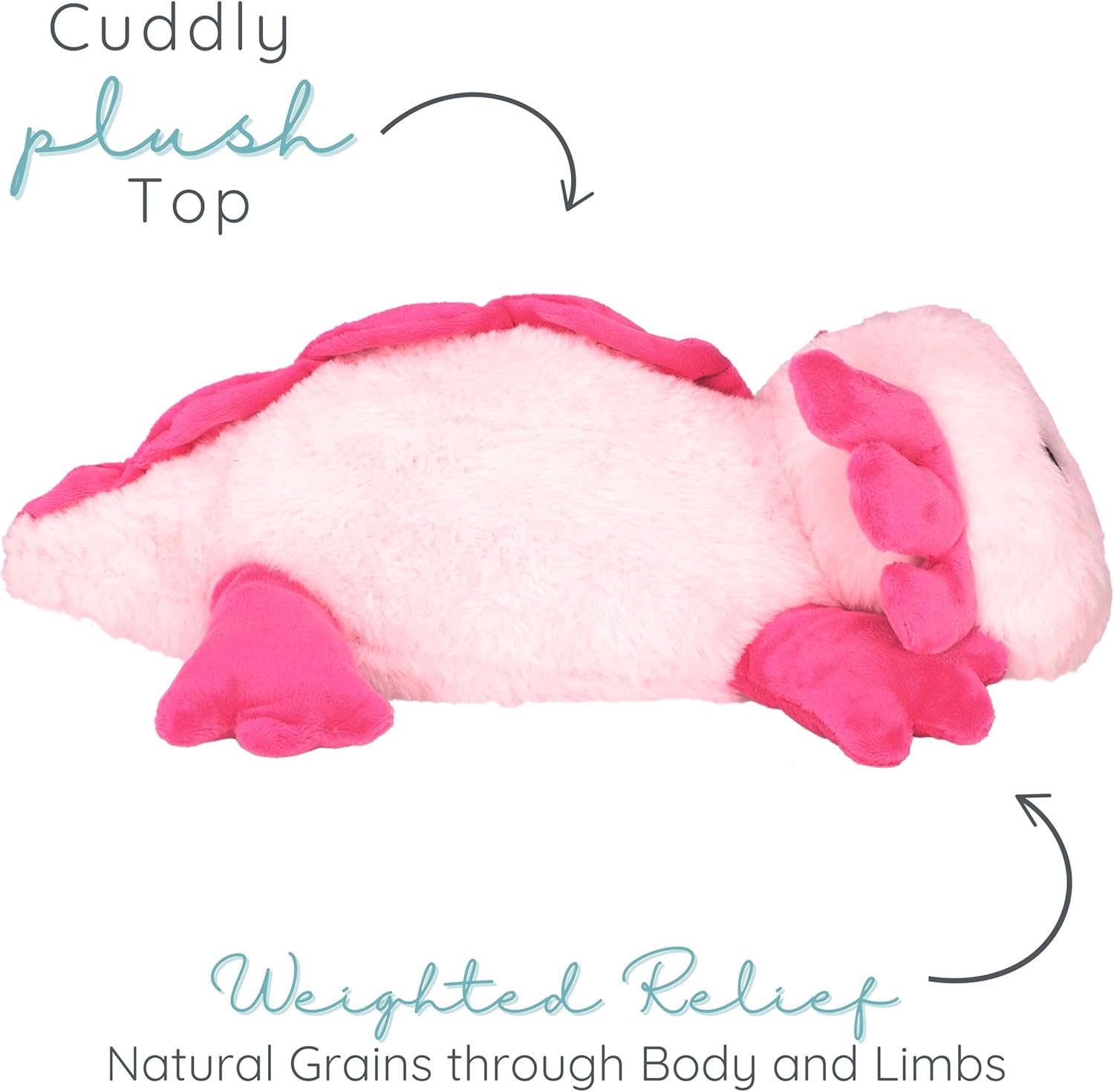 Axolotl - Microwavable & Weighted Plush Stuffed Animal - Heated Plushie for Warmth - Cute, Soft, Cozy Toy for Adults & Children (Boys, Girls, & Toddlers) by Warm Pals - Image 4