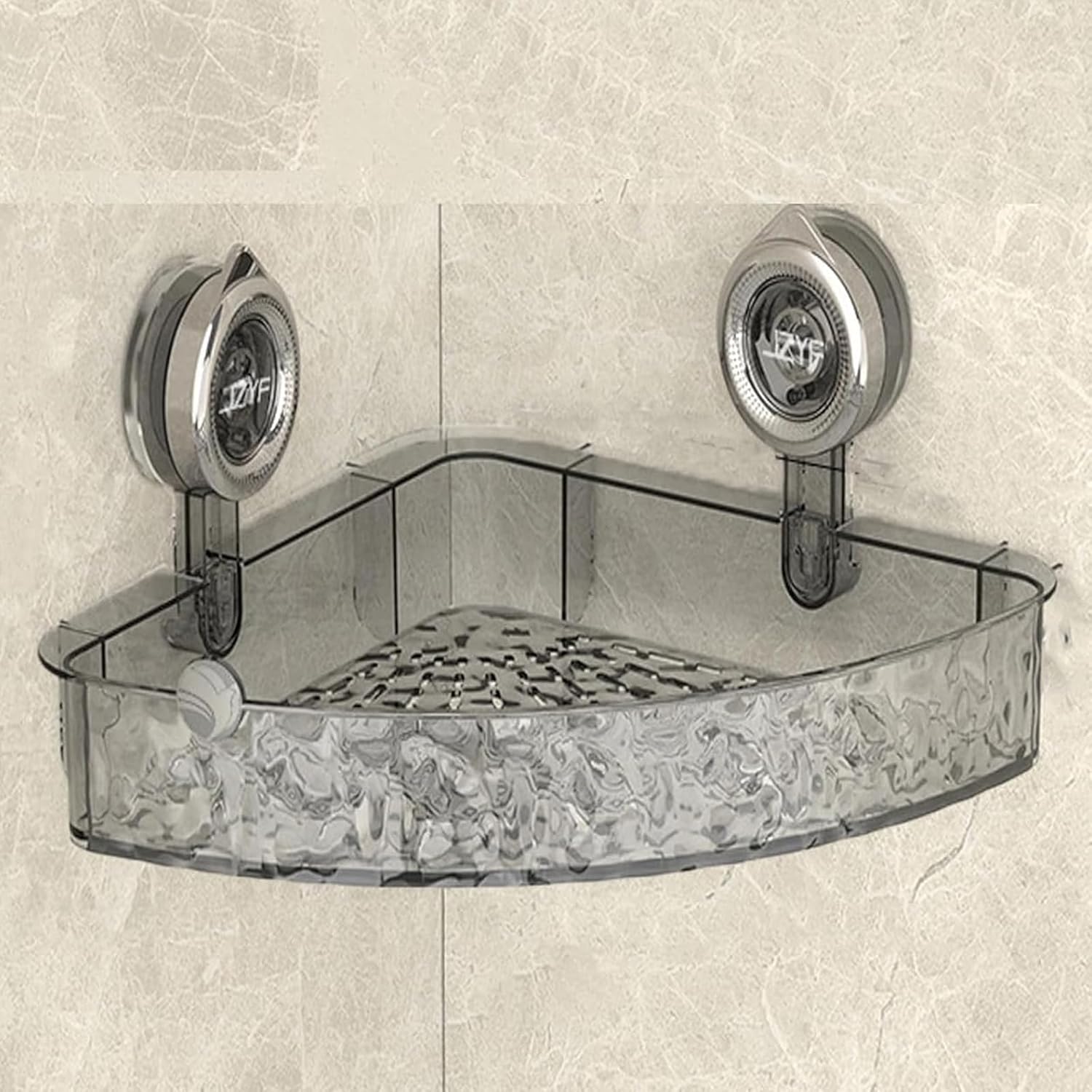 Raidley No Drill Clear Wall Caddy, Raidley Bathroom Storage Shelf, Drill-Free Removable Storage, No-Drill Clear Wall Caddy Suction Cup Storage (A+C)