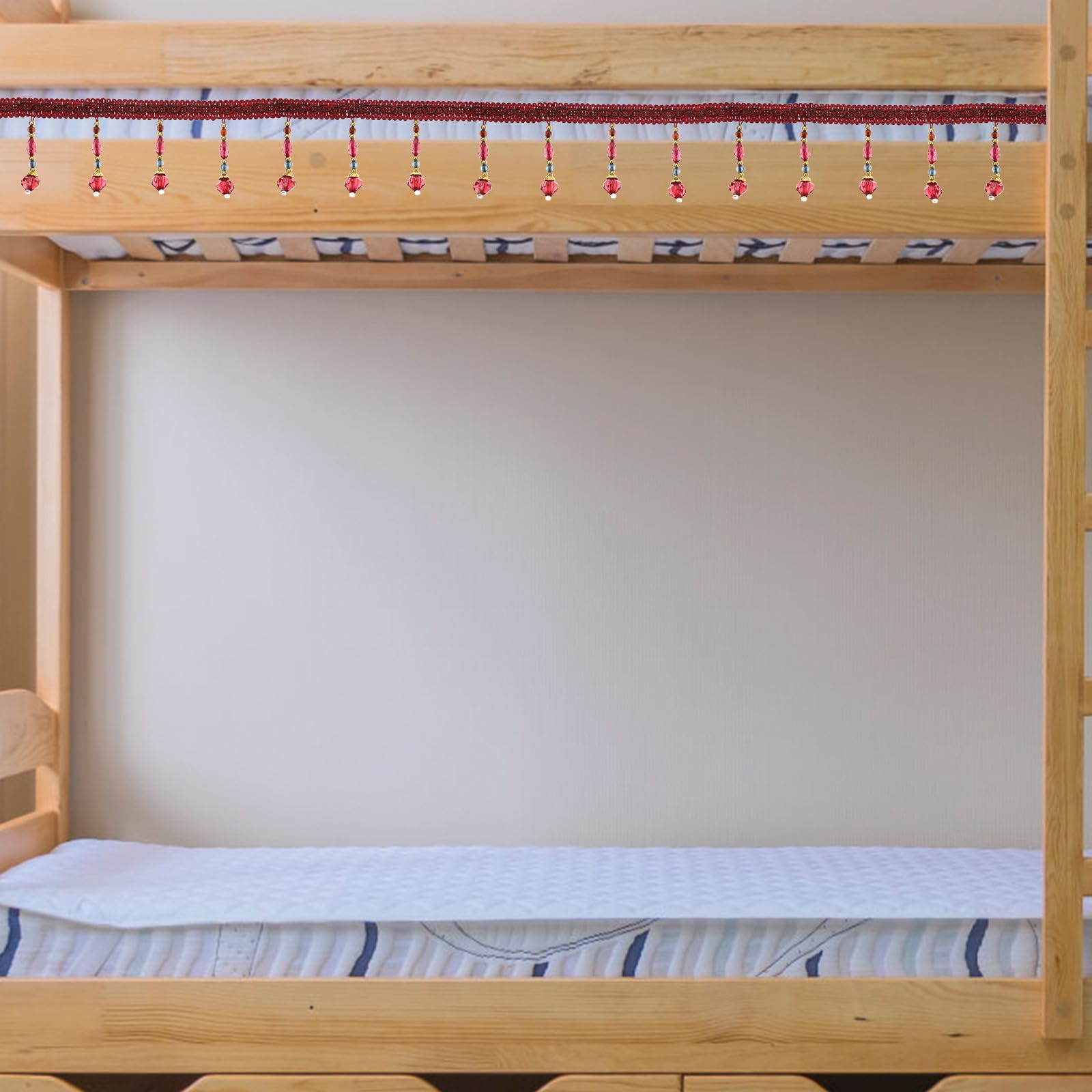 ibasenice Dekorative Perlenquastenborte aus Polyester Garn 9cm für Vorhänge und Sofaüberzüge Einfach zu Verwenden für Schneidereien und Bastelarbeiten