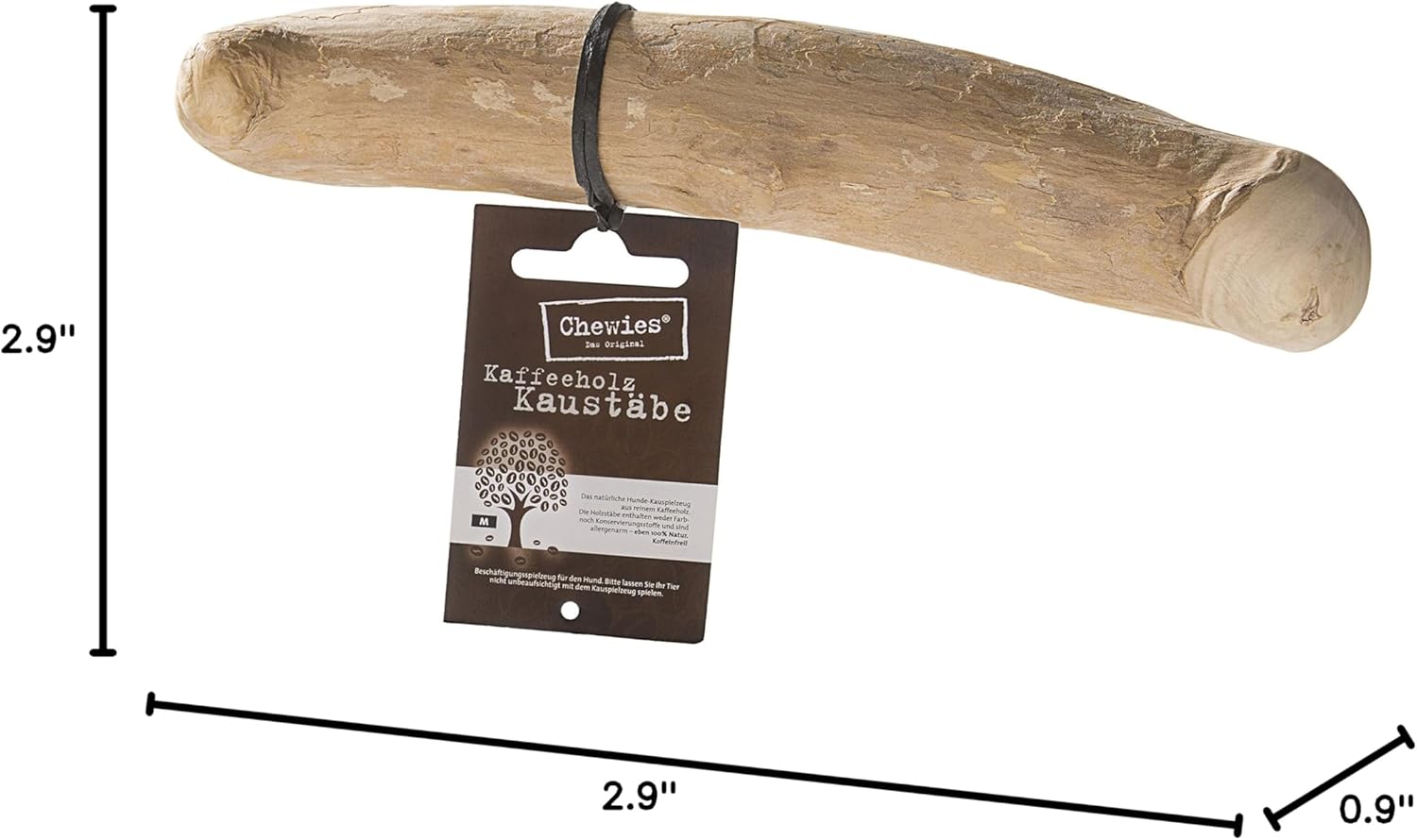 Chewies Chew Sticks for Dogs, Coffee Wood Chew Bone, Splinter-Resistant and Durable, Natural Chew Toy, Available in 3 Sizes (S, M, L)