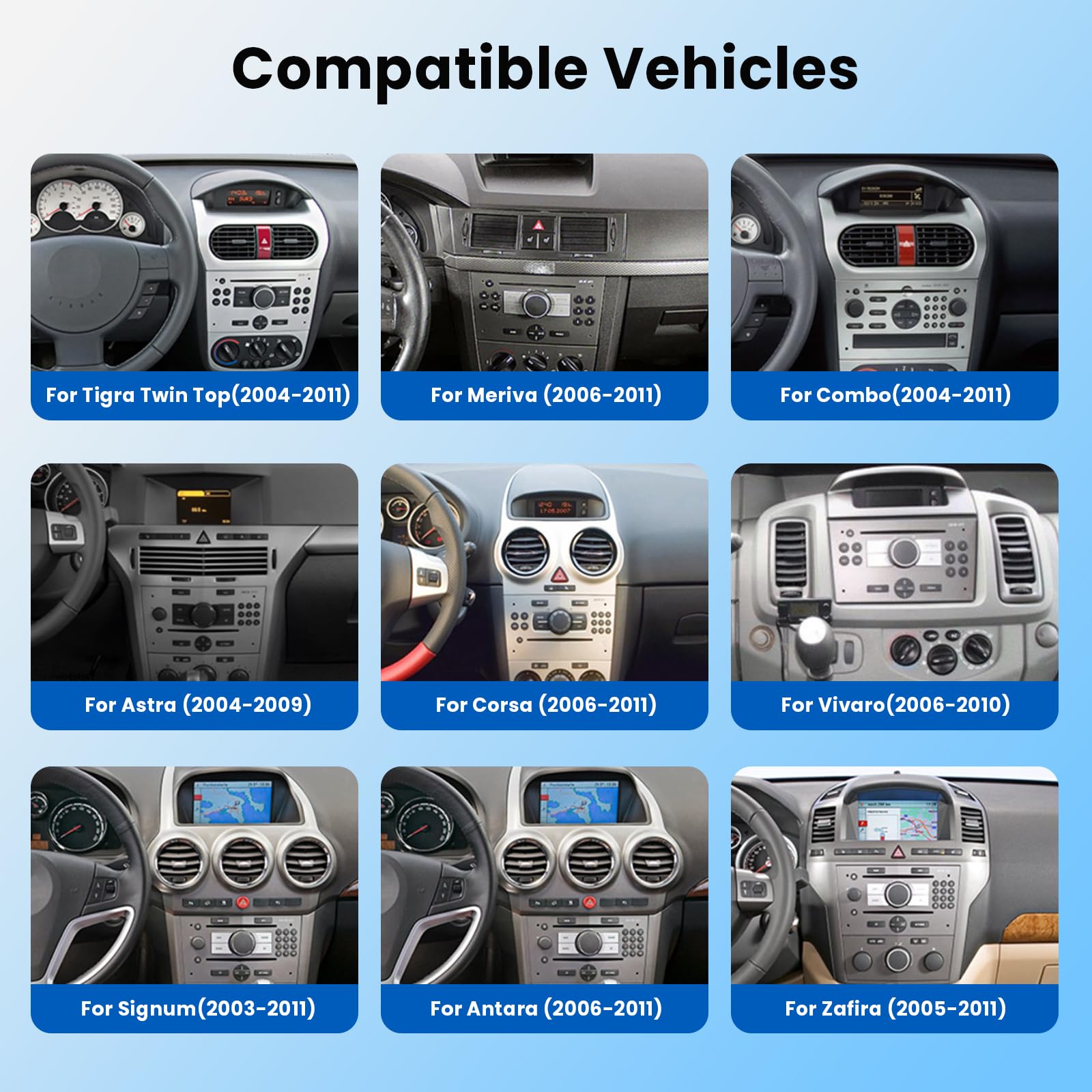 Autoradio per Opel Corsa 2006-2011, Radio 7 pollici con CarPlay wireless | Android Auto wireless, Bluetooth, Radio FM/AM/RDS, Telecamera posteriore, EQ, Comandi al volante