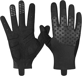 メンズ サイクリング グローブ,衝撃 吸収 機能 搭載 タッチスクリーン 操作 可能 ミトン,反射材付き フルフィンガー メンズ サイクリンググローブ - 冬季用 ロードバイク サイクリング ランニング ライディング ドライビング ハイキング