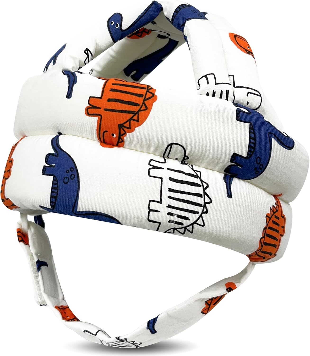 Baby Head Protector for Crawling Walking, Baby Helmet Adjustable No Bumps and Soft Cushion, Infant Safety Cap for Kid Learning to Walk Dinosaur