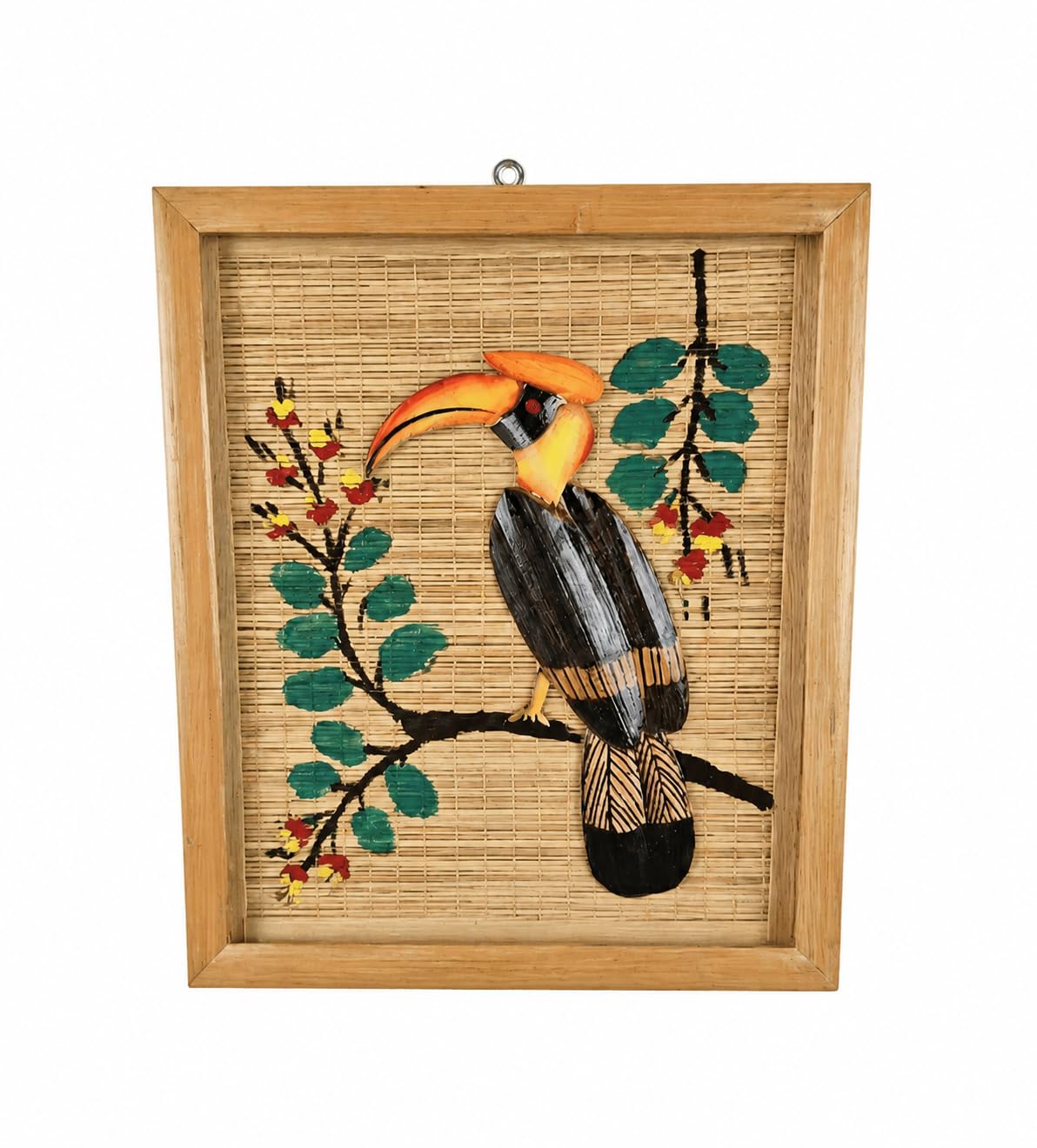 Handcrafted Bamboo Wall Art Frame with Tropical Bird Design | Decorative Wooden Hanging Artwork for Living Room, Bedroom, Office & Home Décor-image-36