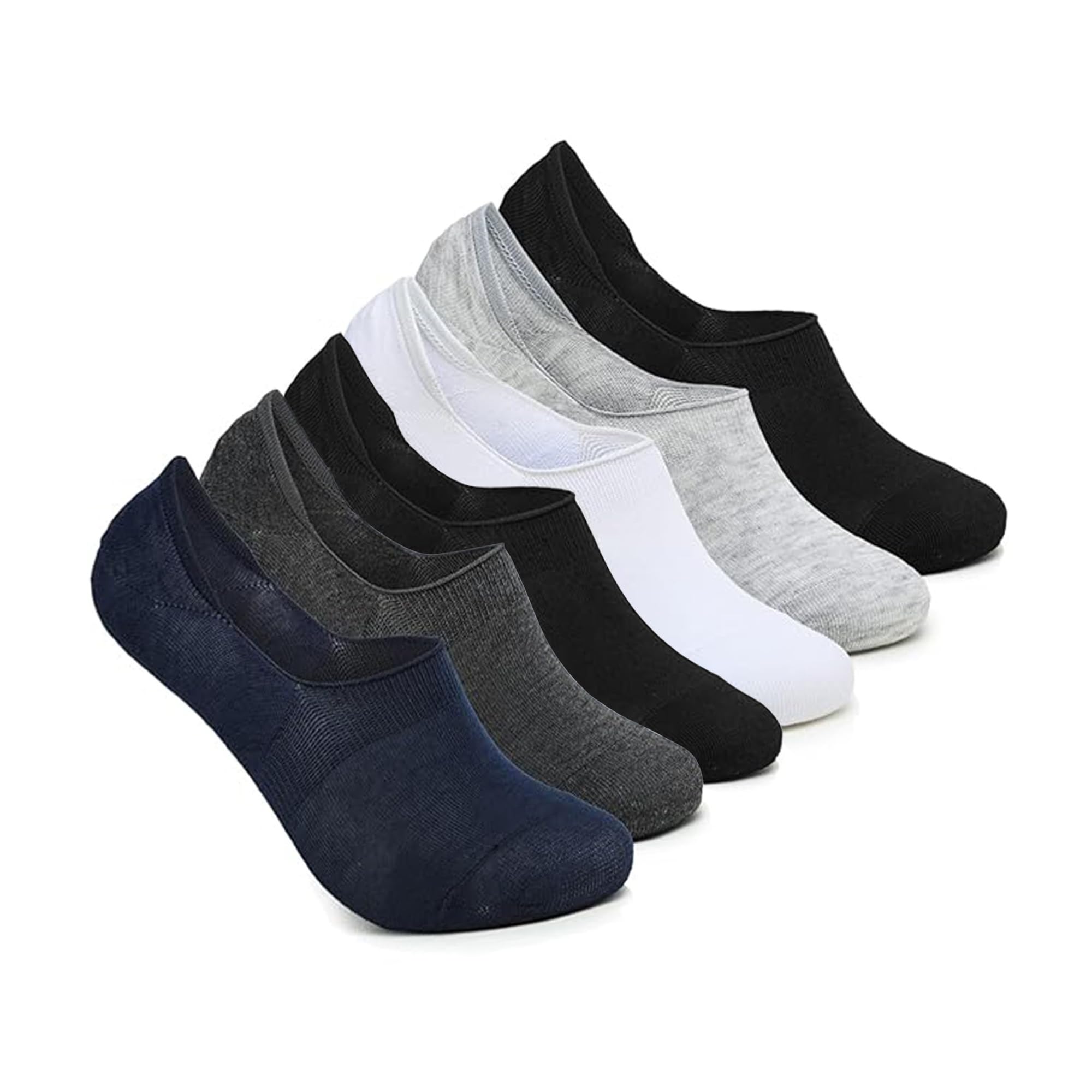 Premium No Show Socks for Men – Pack of 4/5/6/12 – Soft Cotton, Invisible, Anti-Slip, Breathable & Moisture-Wicking, Ideal for Loafers & Dress Shoes-Assorted Colors-image-26