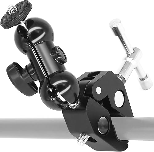 Miniatura 6 de Soporte de montaje para monitor con abrazadera de brazo de bola de doble cabeza esférica compatible con Ronin M Ronin MX Freefly MOVI