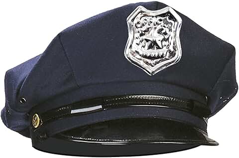 Cappello Da Polizia Con Visiera - Nero, Unisex Per Adulti - Costume Carnevale E Feste - Foto 12
