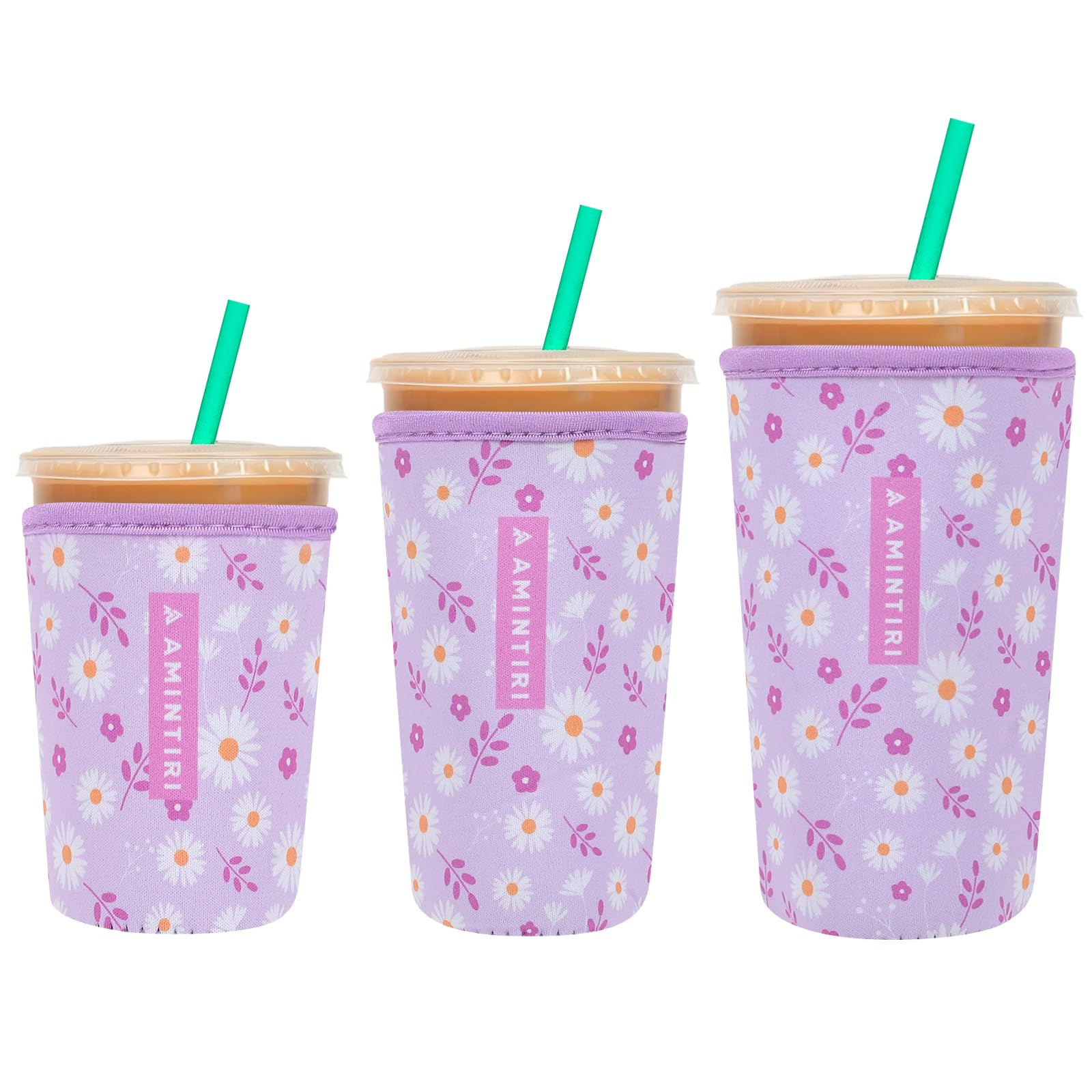 Reusable Insulator Neoprene Sleeve for Iced Coffee &amp; Cold Soda