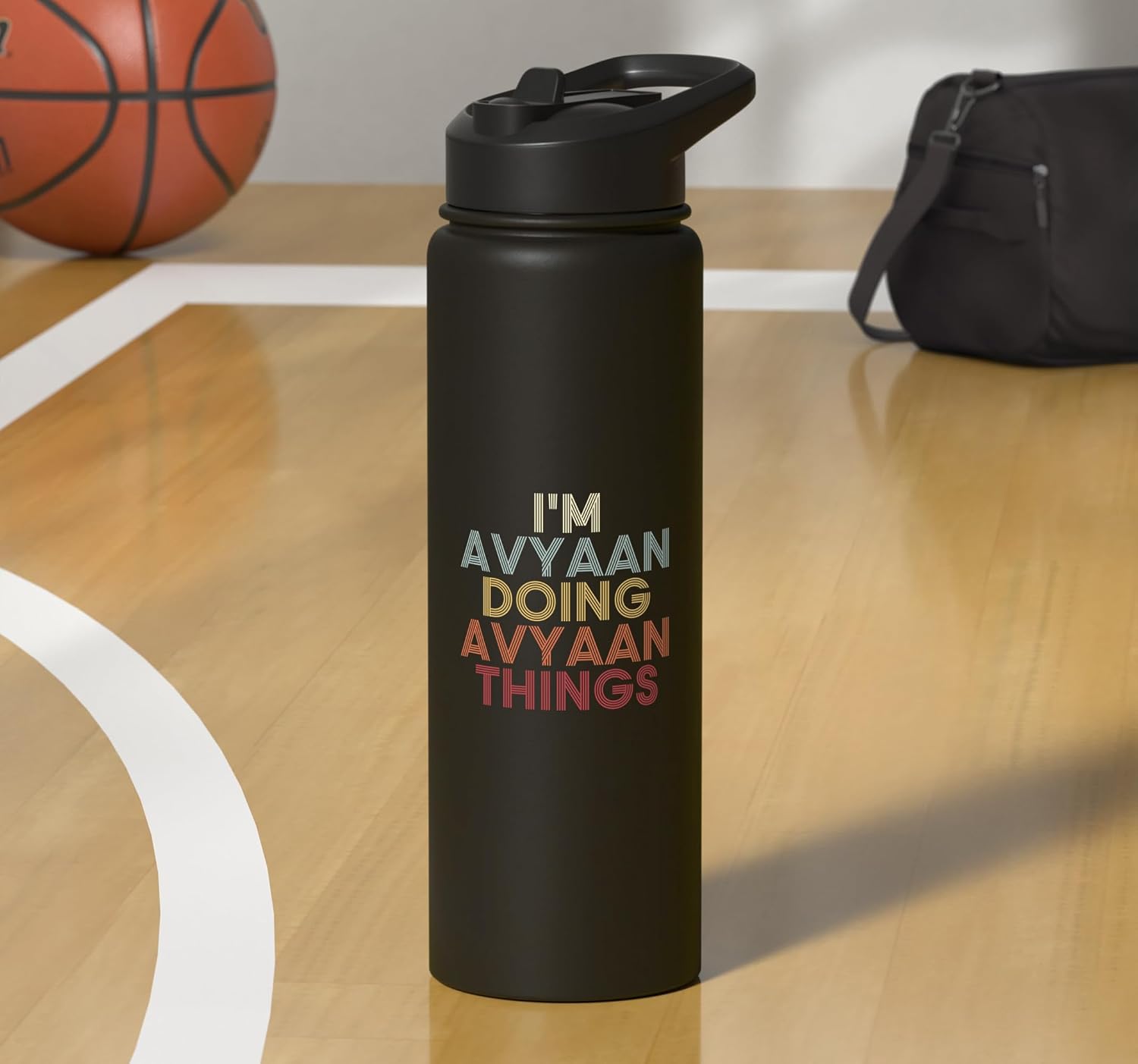 Avyaan Name Avyaan Personalized Name First Given Stainless Steel Insulated Water Bottle