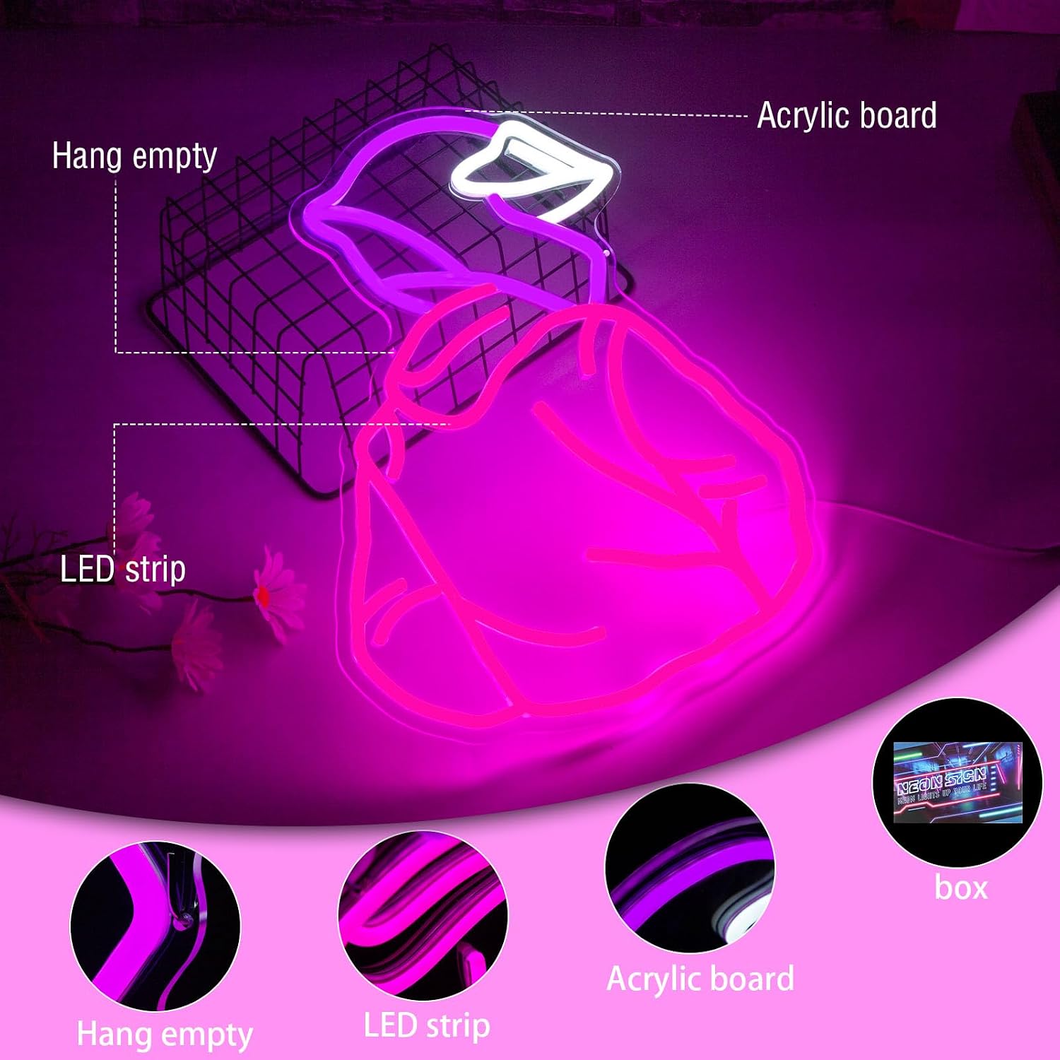 Motorcyclist Neon Signs for Wall Decor Dimmable Cool Motorcycle Helmet Neon Sign Racer Lights Sign USB Powered Business Garage Neon Light for Man Cave, Bedroom, Bar, Club, Teens Room