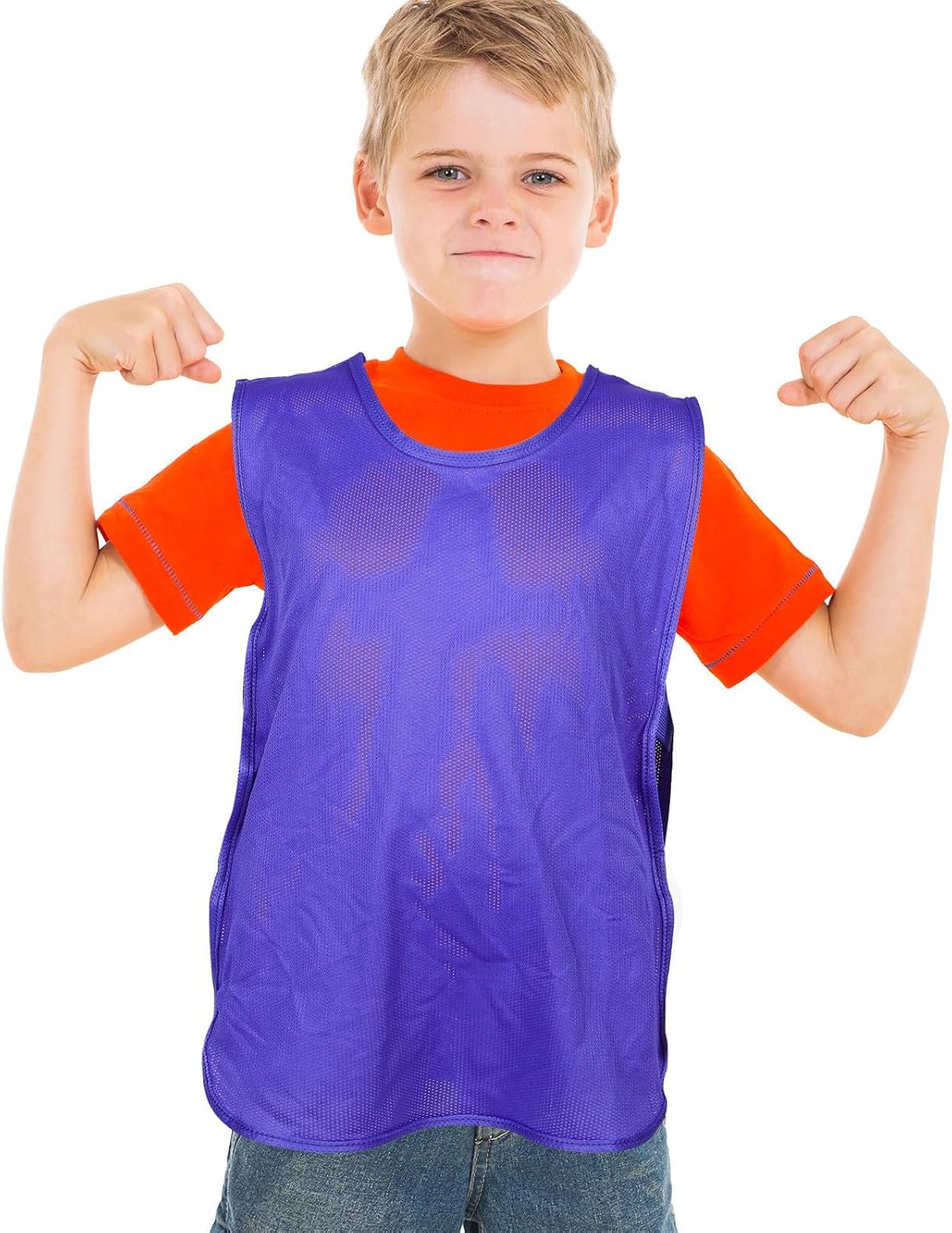 4pcs Purple Sports Practice Vests for Youth and Adults Lightweight Polyester Football Vest for Outdoor Sports and Soccer Party Decorations