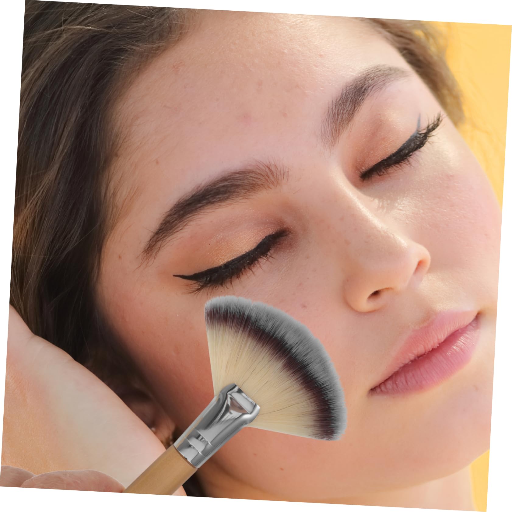 FRCOLOR 20stücke Teiliges Von Fächer-make-up-pinseln Weiche Gesichtsbürsten Für Puder Foundation Und Blush Für Präzise Anwendung Und Perfektes Finish Kurze Und Lange Griffe