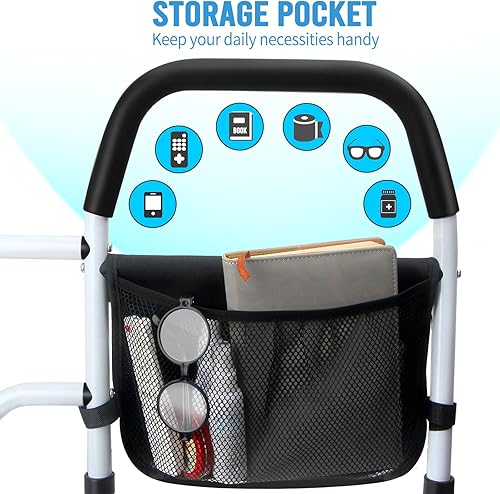 Miniatura 7 de Rieles de cama para adultos mayores, rieles de protección de cama plegables, barra de asistencia para personas mayores para tamaño