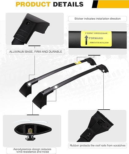 Miniatura 4 de Barras transversales de 265 libras para Ford Bronco Sport Badlands 2021-2025 y Outer Banks 2022-2025 y primera edición 2021 y Heritage Limited