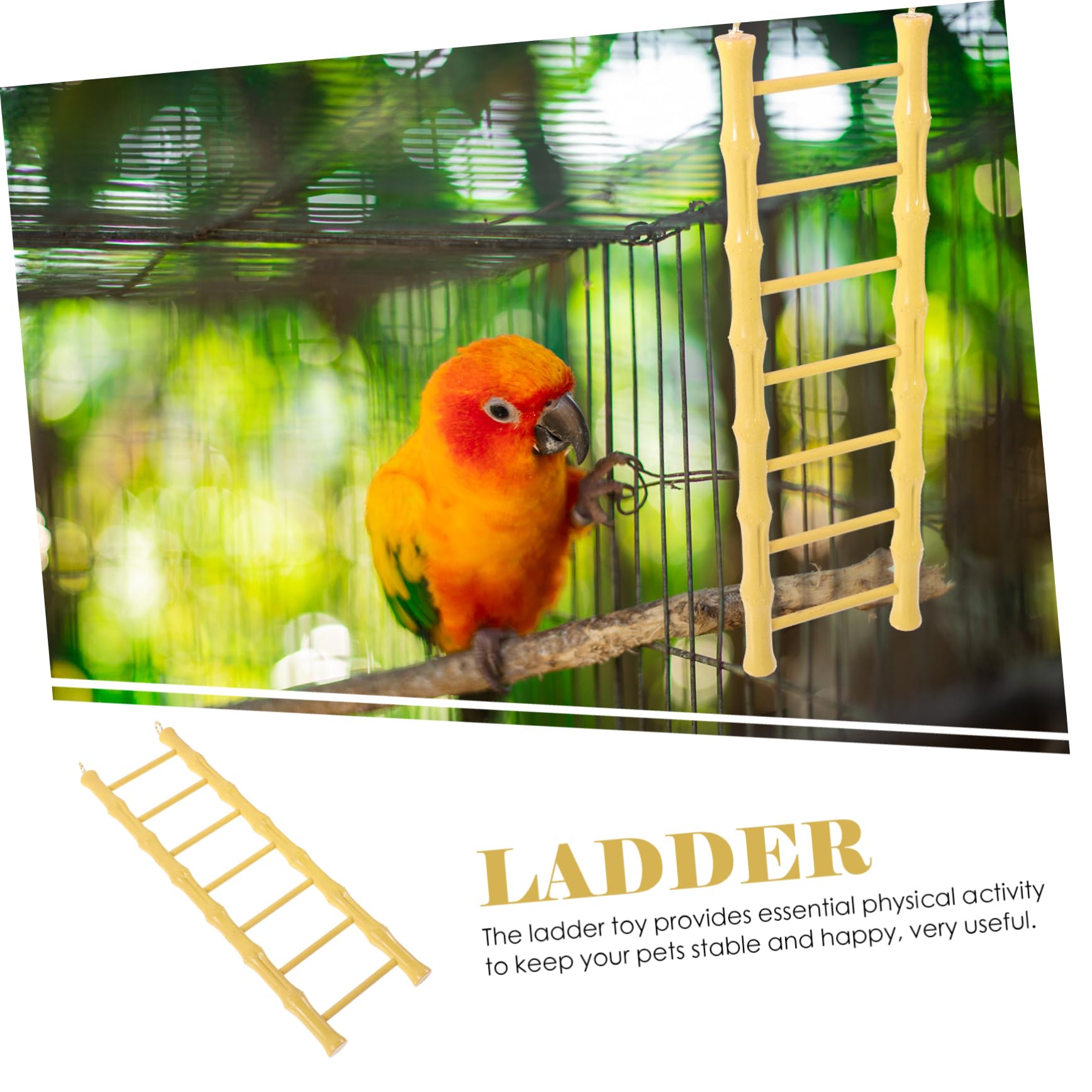 LIOOBO Parrot Climbing Ladder Bird Ladder for Cage Parrot Building Toy for Hamsters