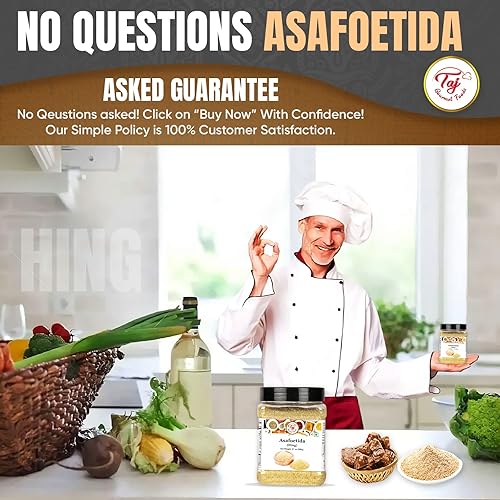 Miniatura 7 de TAJ Hing Asafetida Asafoetida - Sustituto de ajo  Sin OMG sin sal  375 onzas