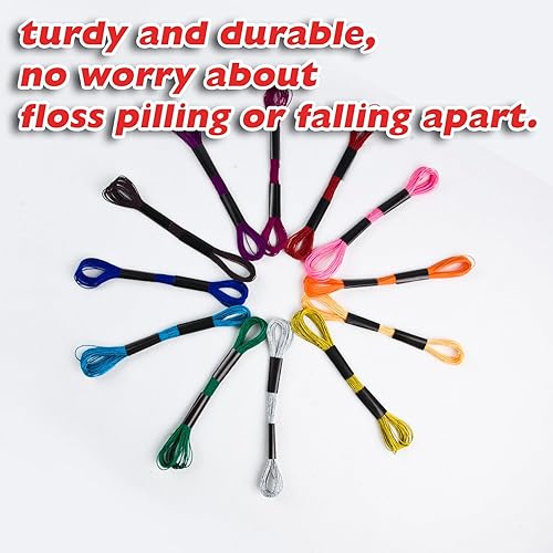 Miniatura 6 de 12 madejas de hilo metálico para bordar, hilo de bordar, hilo de punto de cruz brillante de 8.7 yardas para pulseras de amistad, manualidades de hilo