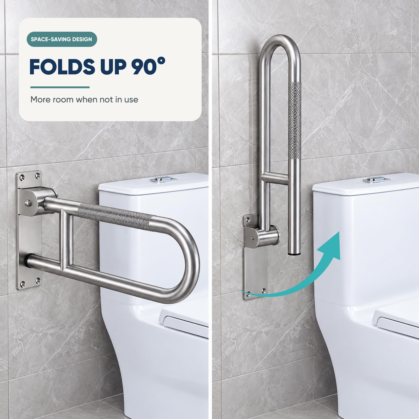 Maniglione Ribaltabile Bagno 60cm, Maniglione Bagno Disabili
