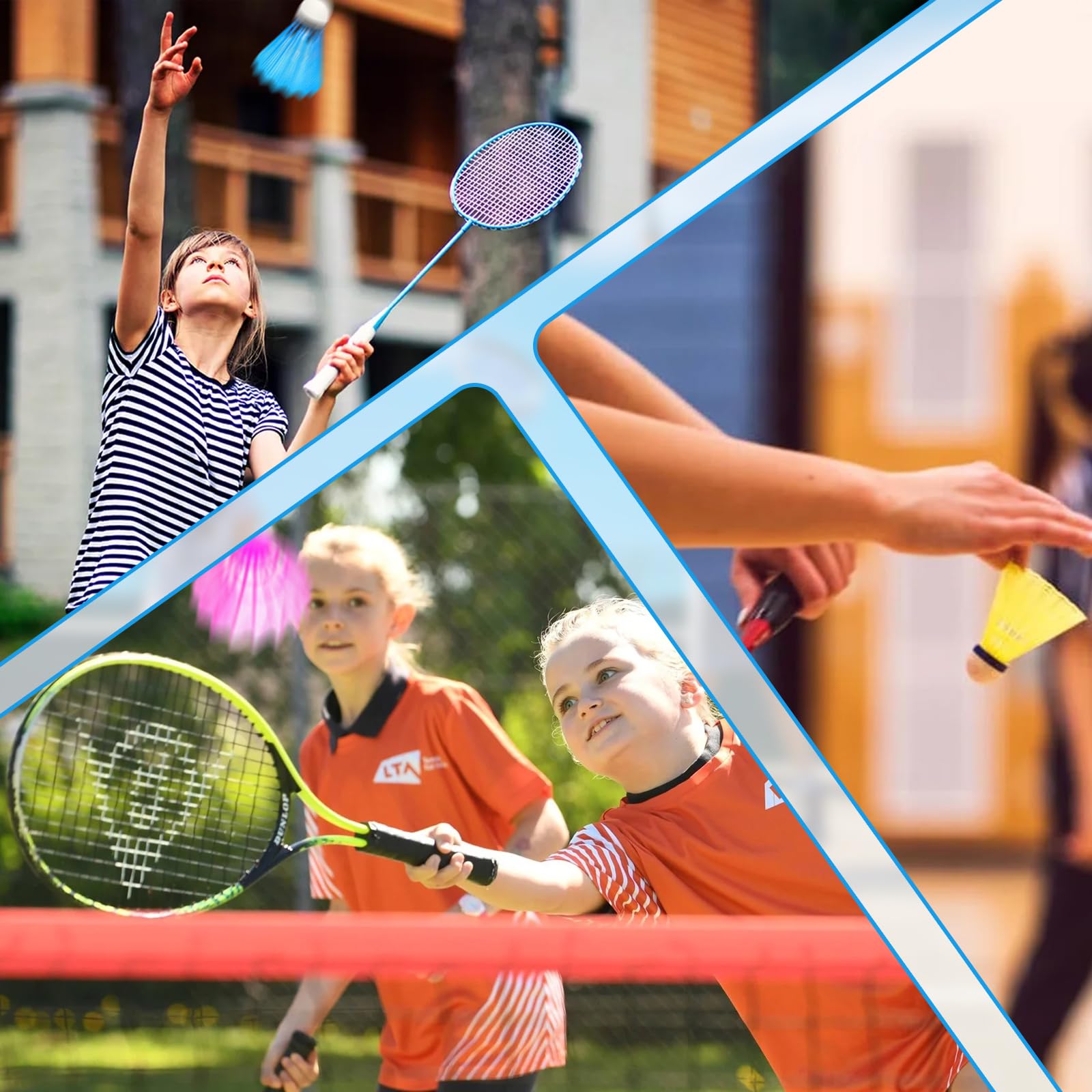 12 Pezzi Volani da Badminton Nylon Volano Badminton Volani Badminton Plastica per Sport Interni e Esterni Allenamento