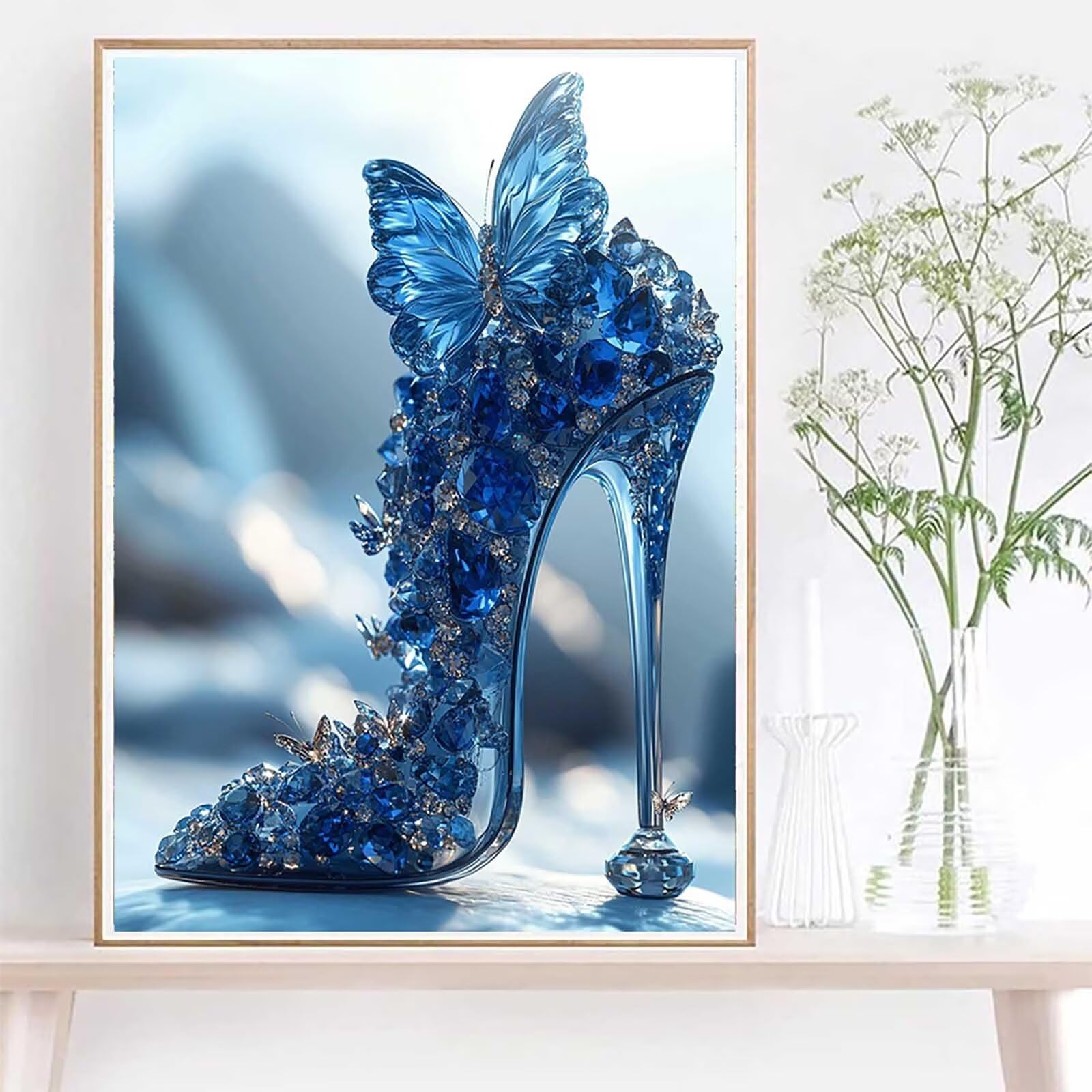 Malen Nach Zahlen High Heel Malen Nach Zahlen Erwachsene, Paint by Numbers Schmetterling Paint by Numbers Adult Leinwand Ölgemälde Set mit Pinsel und Acrylfarben, Zimmer Deko 100 x 135 cm -zjn2604N2