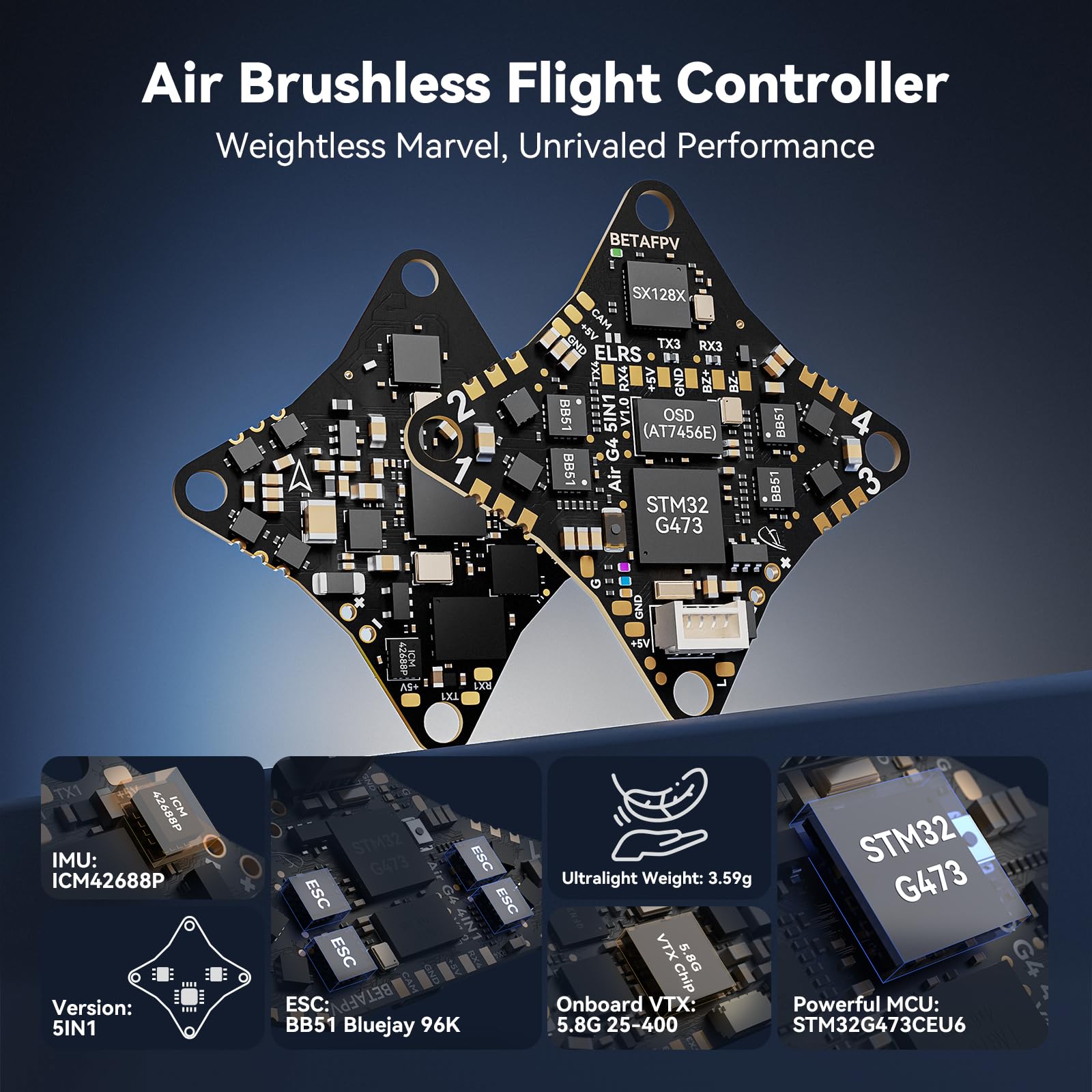 Flight Controller 5in1 BETAFPV G473 FC Quadcopter - Dettaglio