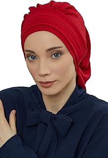 Instant Turban Lightweight Aerobin Scarf Head Turbans For Women Headwear Stylish Design Red