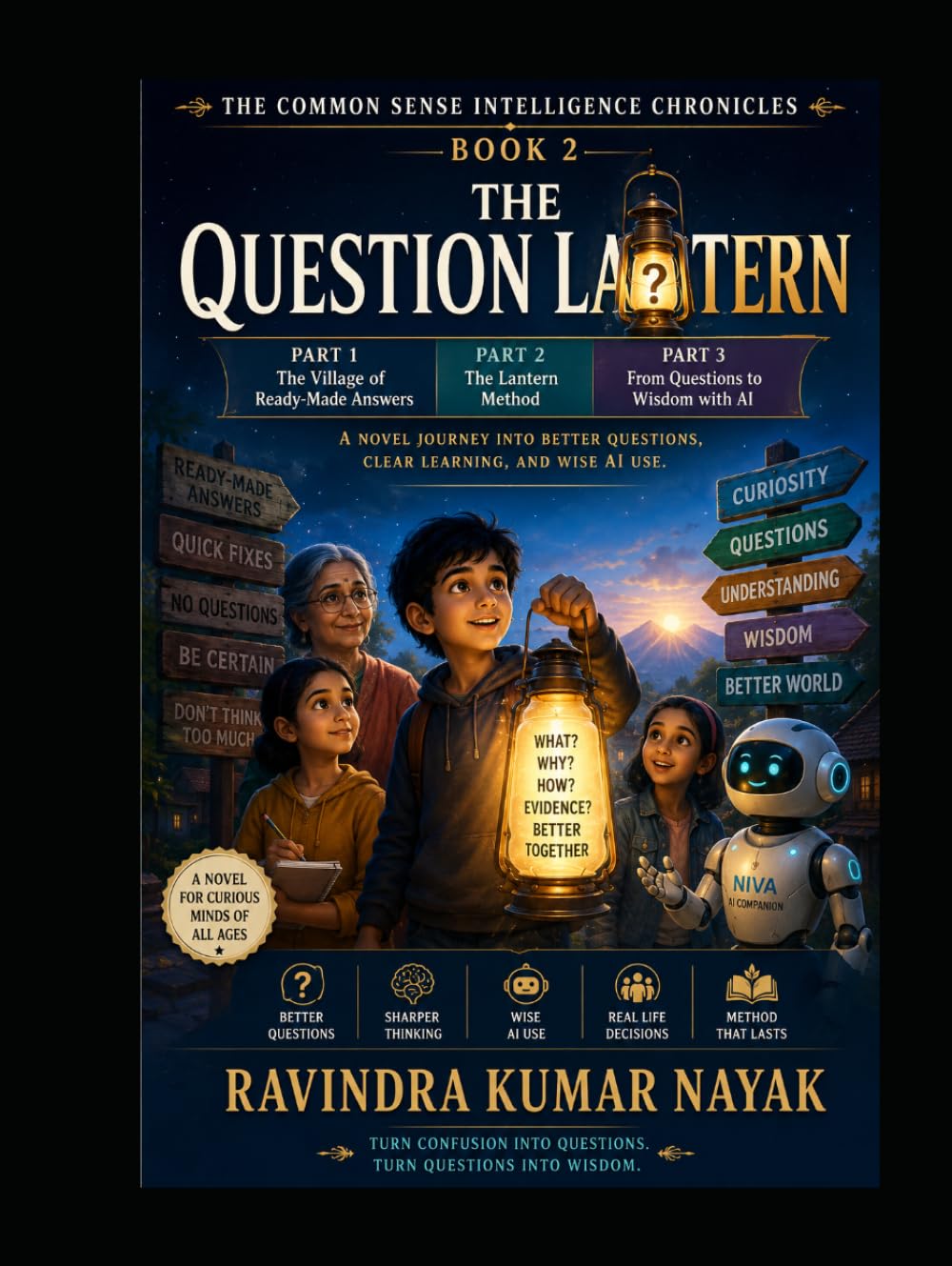 THE QUESTION LANTERN: A first-principles novel journey into better questions, clear learning, wise AI use, and human judgment. (The Common Sense ... AI, Clear Thinking, and the Art of Learning)