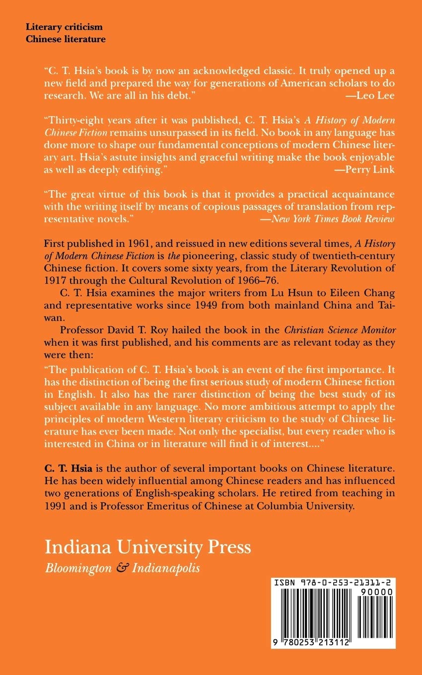 History of Modern Chinese Fiction