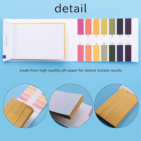 2 Sets 160 Strips 1-14PH Litemus Paper PH Test Strips Water Cosmetics Soil PH Test Paper Strips with Control Card