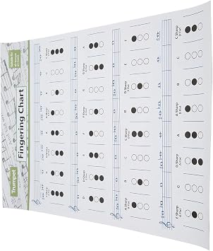 Trumpets Note Reference, Trumpet Chart Fingering Practice Scale Poster for Home(Trumpet Chord Chart (Large Size))