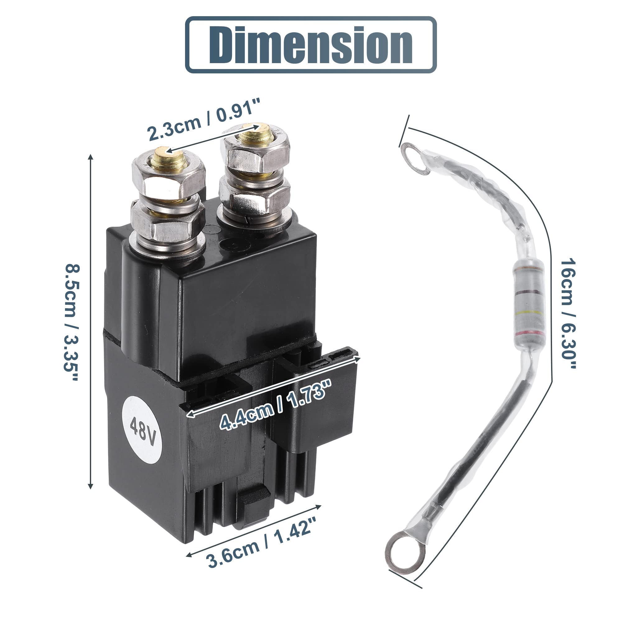 A ABSOPRO 1 Set Gruppo Solenoide Carrello Golf 48V per Club Auto 102865901 1014947