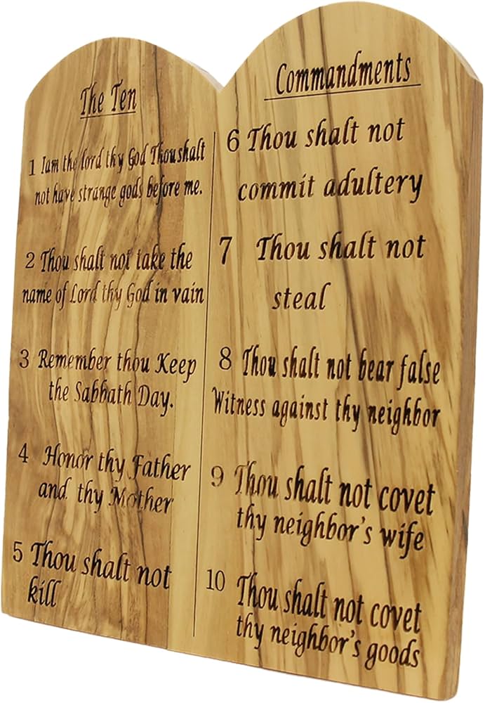 Amazon.co.jp: オリーブウッド ハンドメイド 聖地ベツレヘム作 十戒